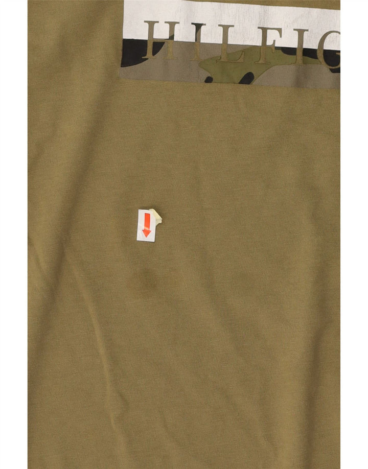 TOMMY HILFIGER Tricou grafic pentru bărbați Top Medium Khaki Bumbac