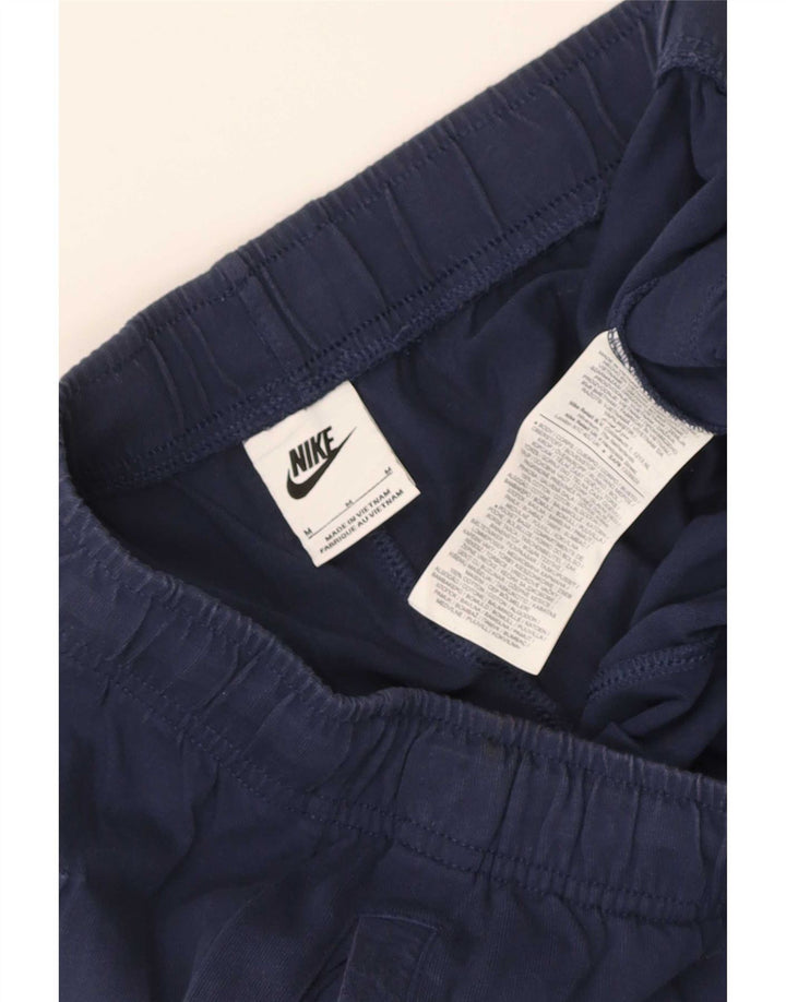 Pantaloni scurți sport Nike pentru bărbați, bumbac mediu, albastru bleumarin