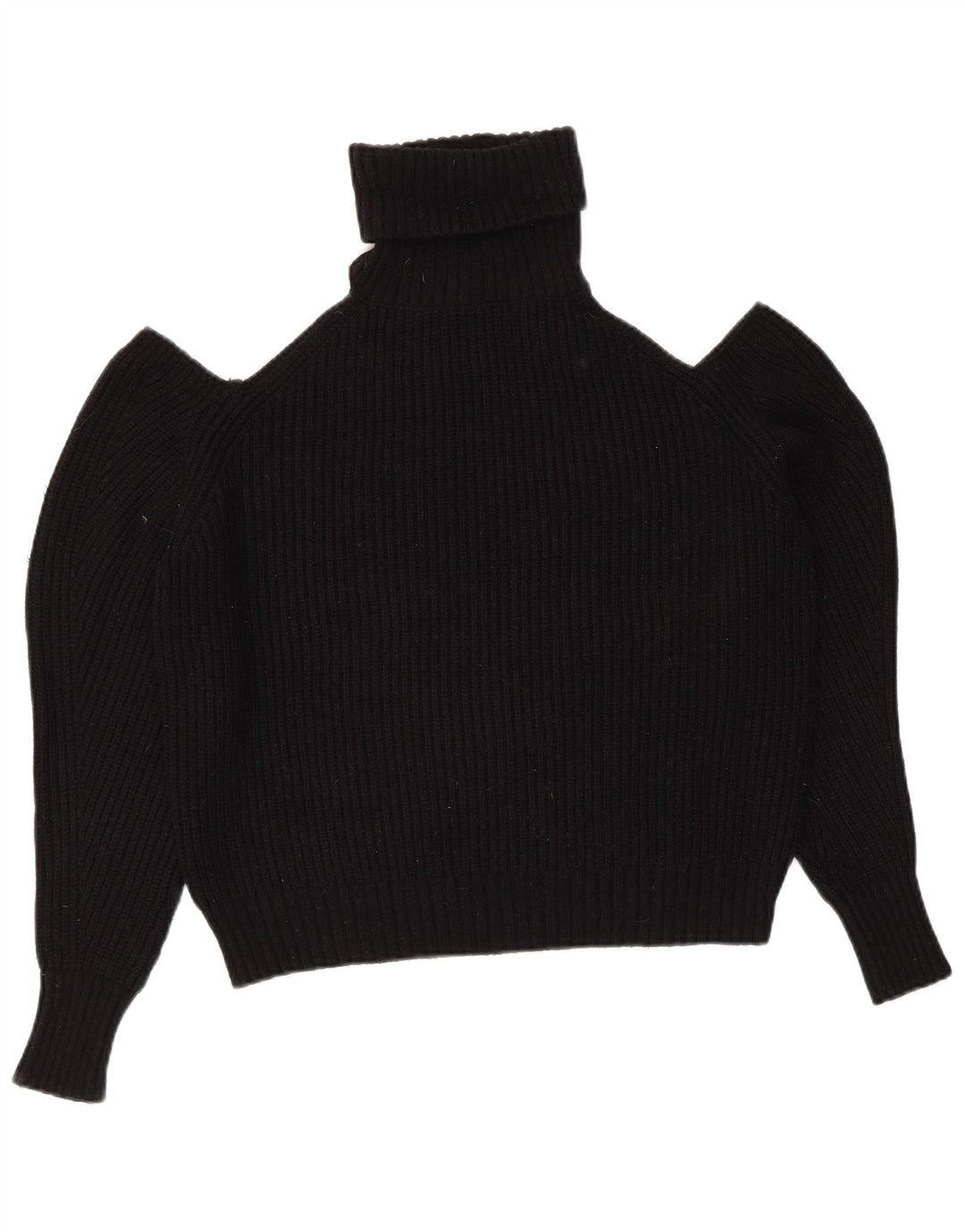Pulover oversized cu gât rulat Zara pentru femei UK 10 Mic Negru