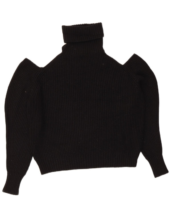 Pulover oversized cu gât rulat Zara pentru femei UK 10 Mic Negru