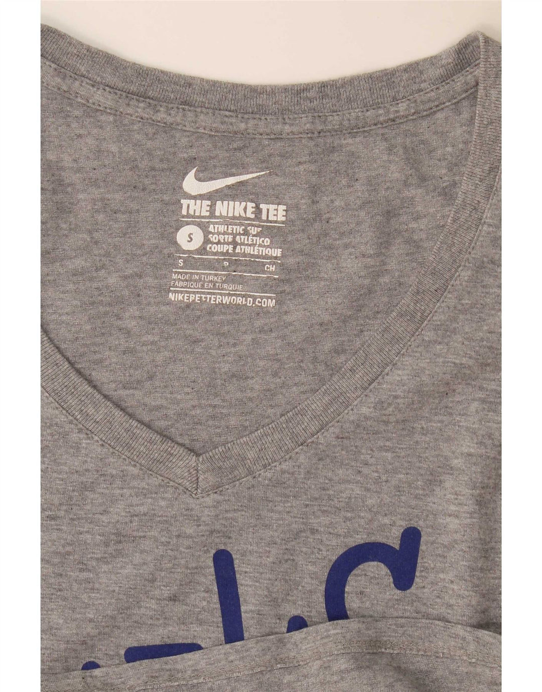 Tricou grafic Nike pentru bărbați, cu croială atletică, top mic, gri, pete