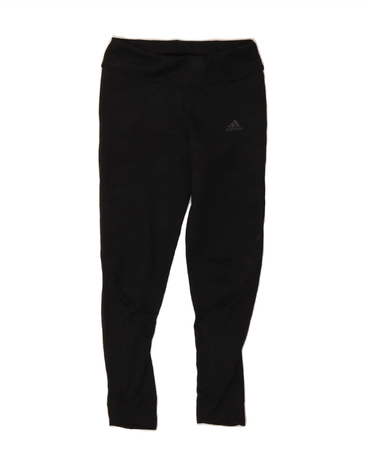 ADIDAS Womens Leggings UK 4/6 XS  Black Vintage Adidas and Second-Hand Adidas from Messina Hembry 