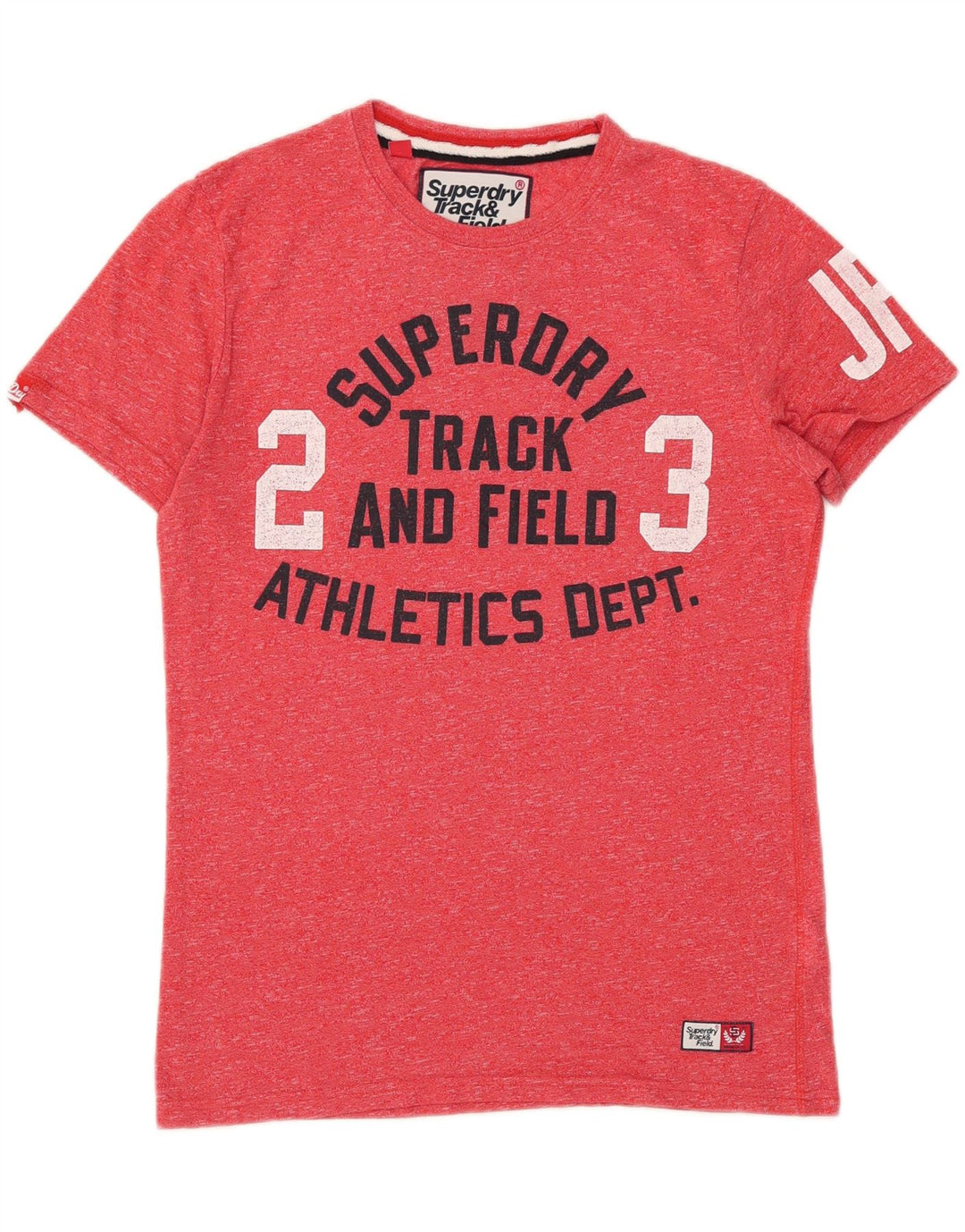 Tricou grafic Superdry pentru bărbați Top mic, roșu, bumbac cu pete