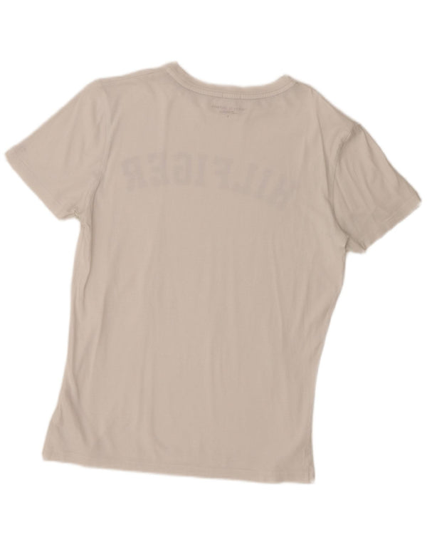 Tricou grafic Tommy Hilfiger pentru femei Top UK 10 Small White Bumbac