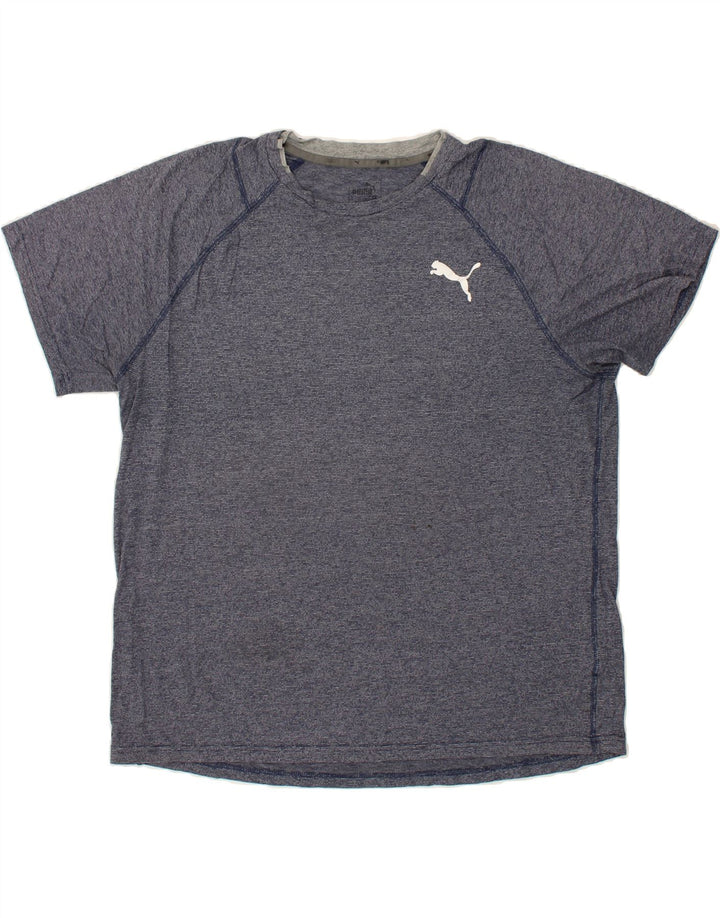 PUMA Mens T-Shirt Top Large Navy Blue Vintage Puma and Second-Hand Puma from Messina Hembry 