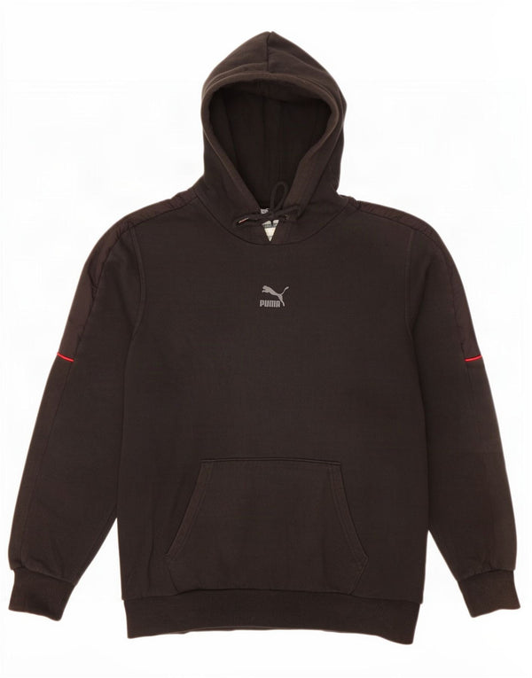 Puma Mens Hoodie Jumper Large Black Cotton