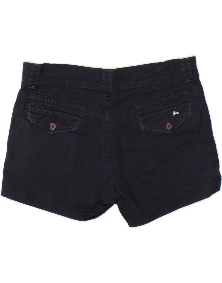 LEE Womens Hot Pants US 6 Medium W30  Navy Blue Cotton Vintage Lee and Second-Hand Lee from Messina Hembry 