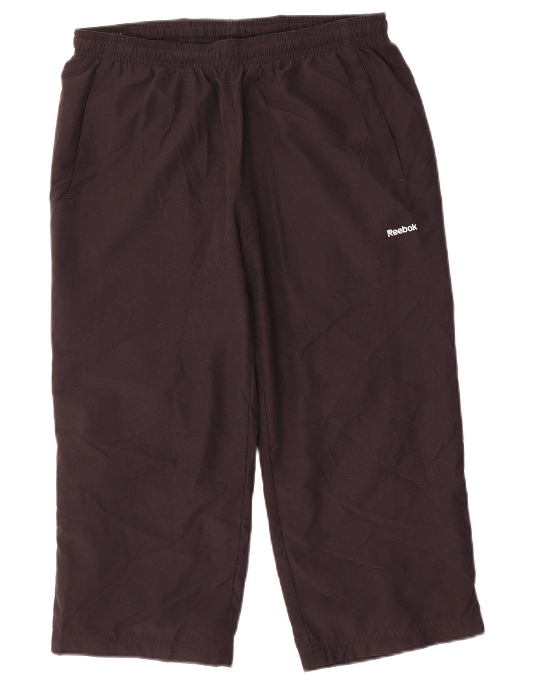 Pantaloni de trening Reebok Capri pentru femei UK 10 Poliester negru mic