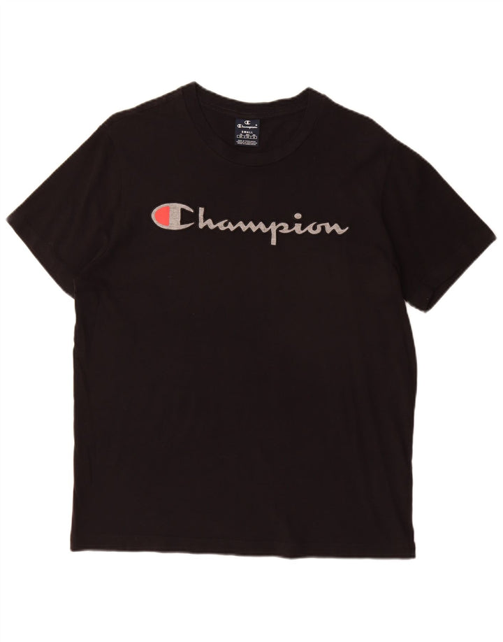 Tricou grafic pentru bărbați CHAMPION Top mic bumbac negru