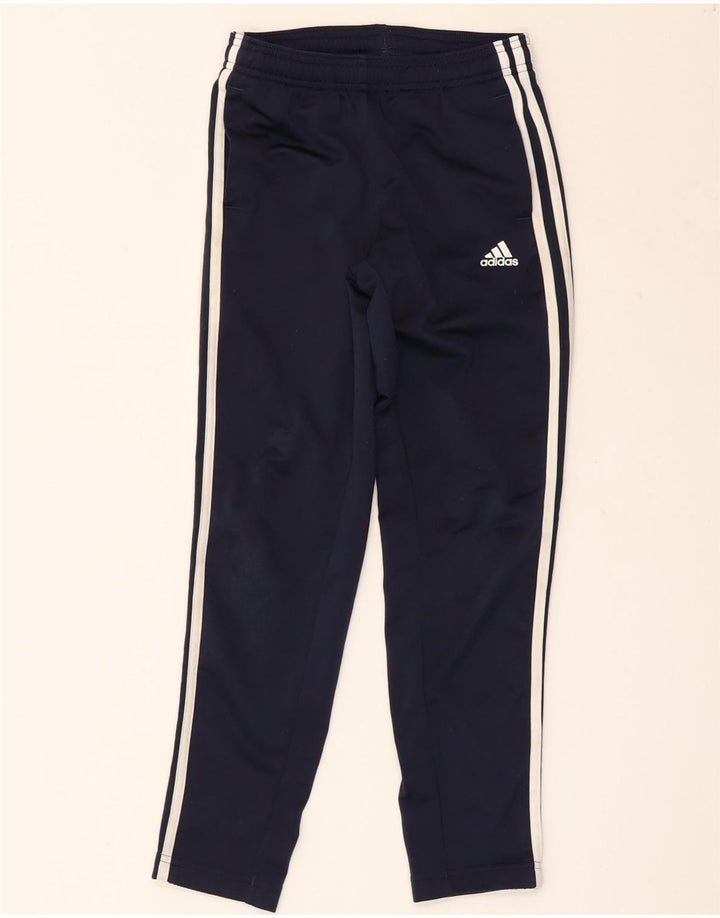 Pantaloni de trening ADIDAS pentru baieti 9-10 ani poliester bleumarin