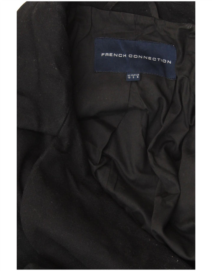 FRENCH CONNECTION Pardesiu supradimensionat pentru femei UK 10 Small Black