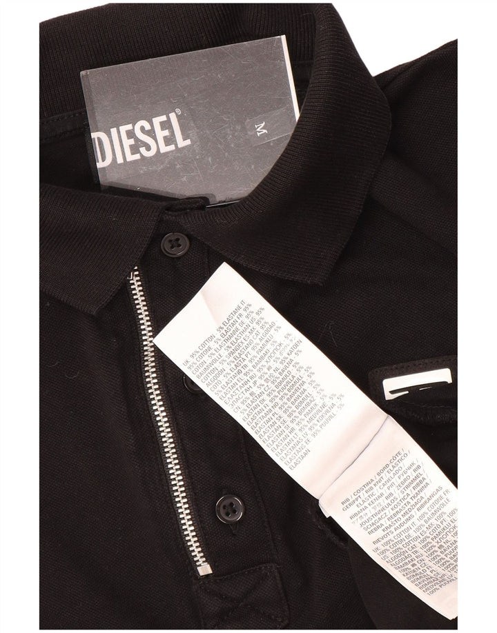 Tricou polo pentru bărbați DIESEL, bumbac mediu negru