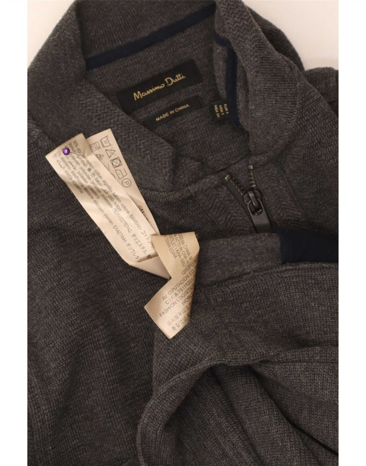 Pulover Cardigan Massimo Dutti pentru bărbați, bumbac, gri mic
