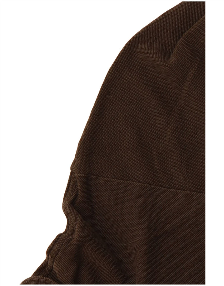 Tricou polo cu mânecă lungă pentru bărbați LACOSTE Mărimea 5, bumbac maro mare