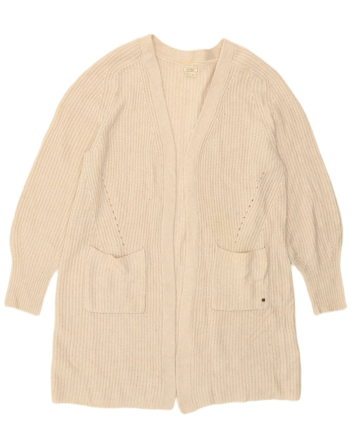 Pulover cardigan cu paragate supradimensionat pentru femei Fat Face UK 16, mare, alb