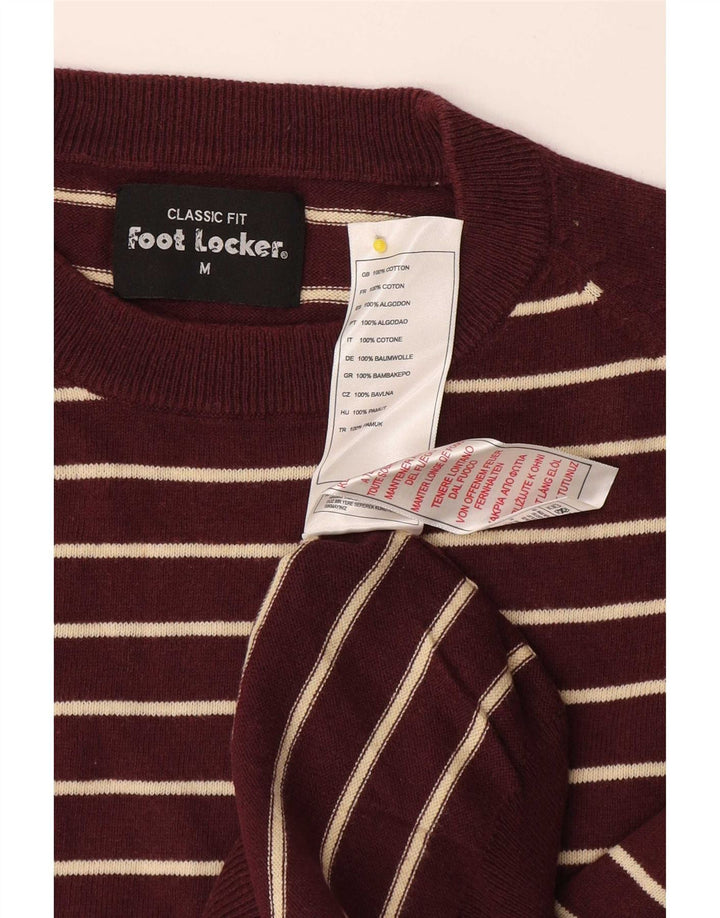 Foot Locker Pulover Crew Deck Jumper pentru bărbați Medium Burgundy cu dungi