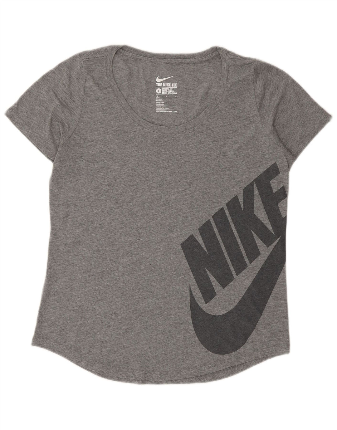 Tricou grafic NIKE pentru femei Athletic Cut Top UK 14 Poliester mare gri