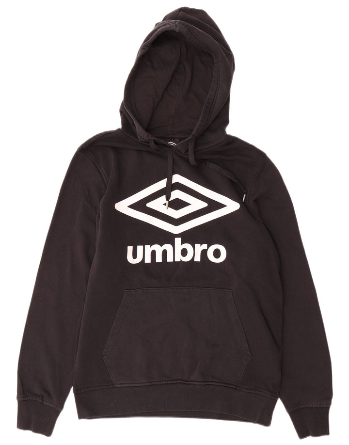 UMBRO Pulover cu glugă grafic pentru bărbați, bumbac mediu negru