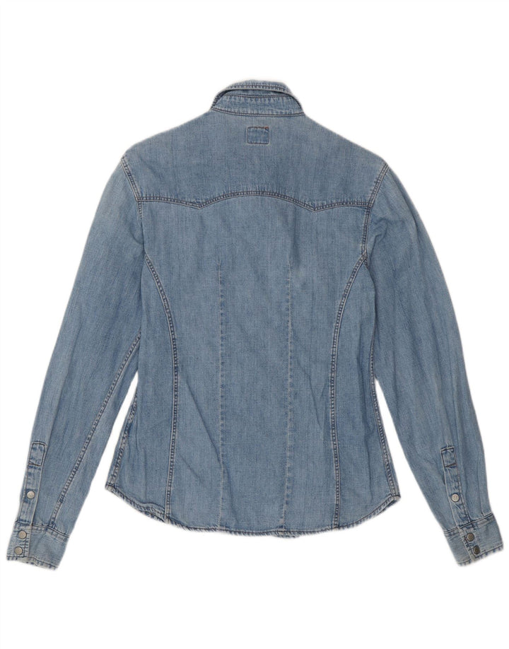 Cămașă denim OXXY pentru femei UK 12, bumbac albastru mediu