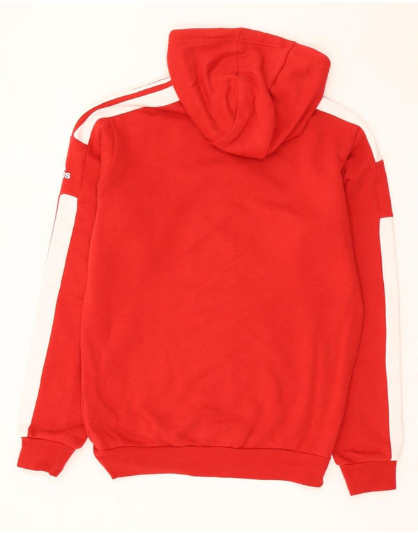 Adidas Mens Hoodie Jumper Small Red Cotton