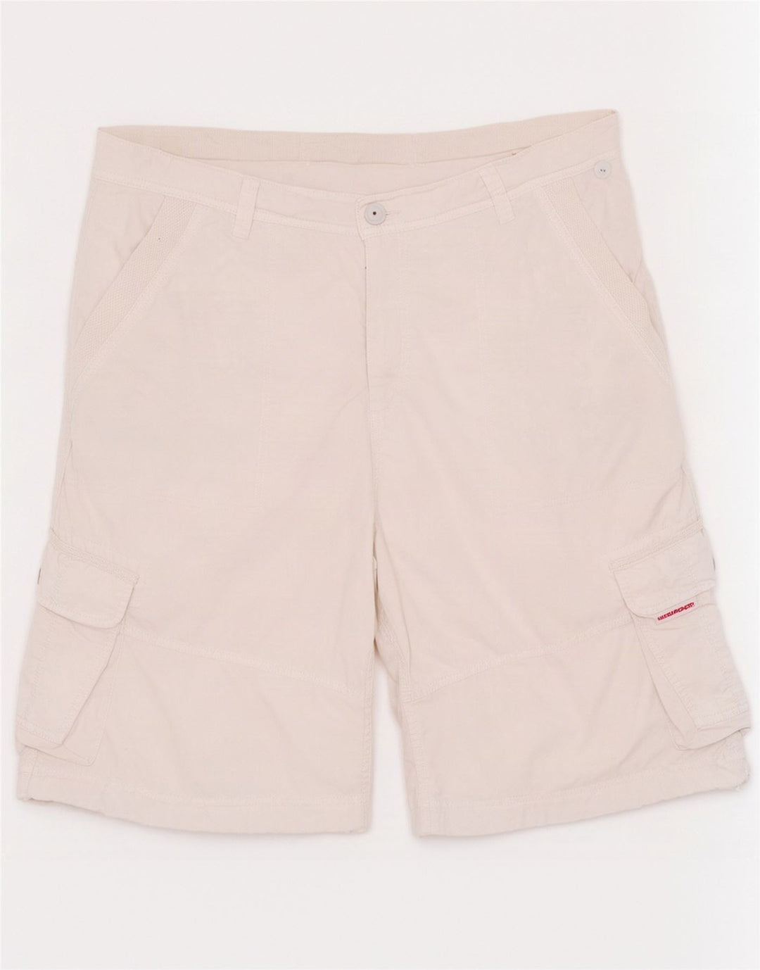 Pantaloni scurți cargo ultramagnetici pentru bărbați XL W38 bumbac alb