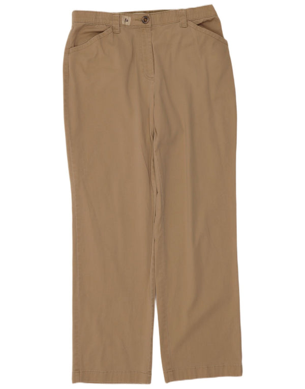 Pantaloni casual pentru femei L.L.Bean cu talie înaltă US 16 2XL W34 L32 bej bumbac