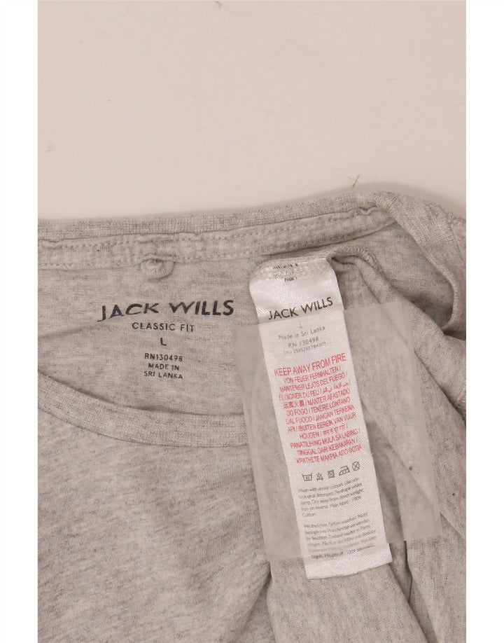 Tricou Jack Wills pentru bărbați, cu croiala clasică. Top mare din bumbac gri