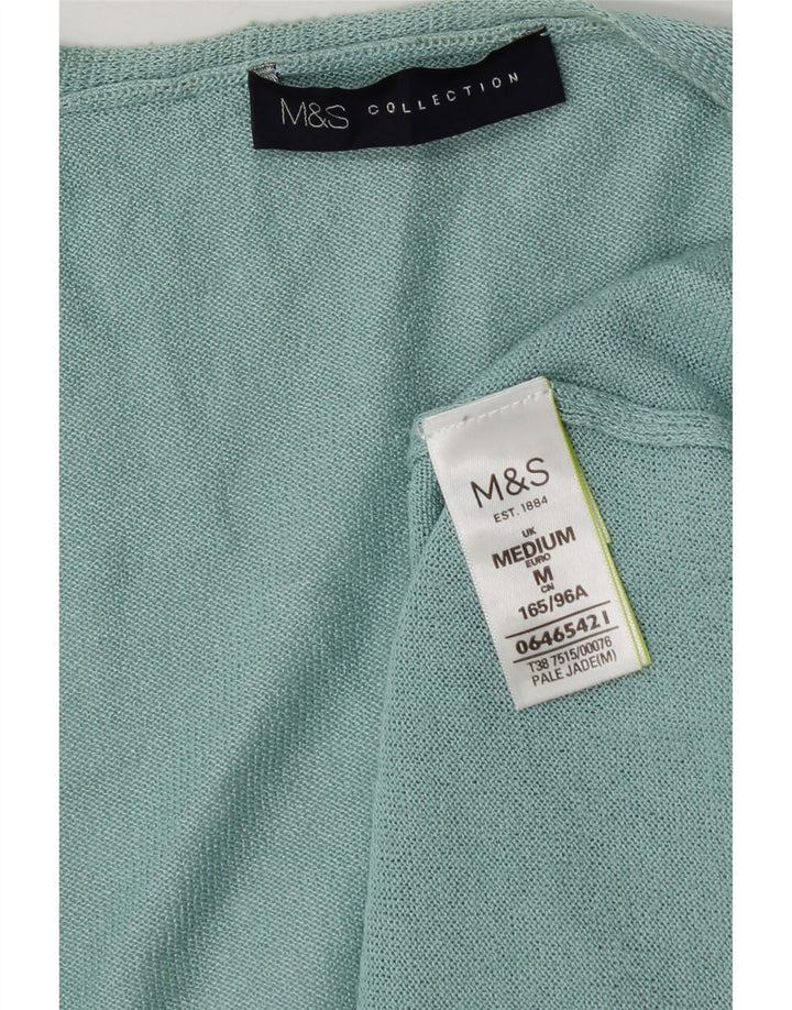 Pulover cardigan cu paragate pentru femei Marks & Spencer UK 12 Turcoaz mediu