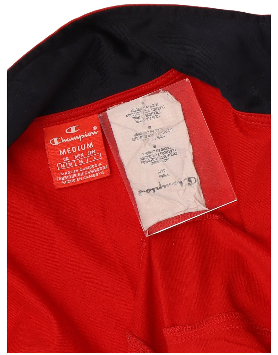 Jachetă de top pentru trening pentru bărbați Champion, roșu mediu, poliester color bloc