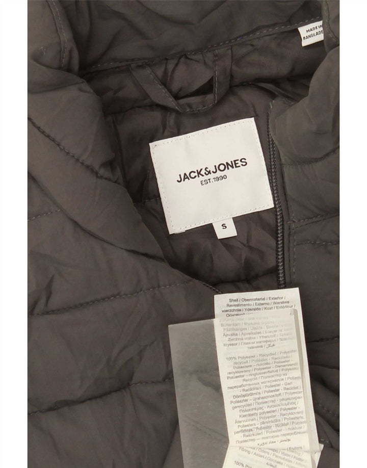 Jack & Jones Gilet căptușit pentru bărbați UK 36 Small Gri Poliester