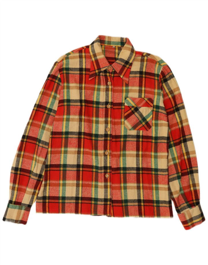 Cămașă vintage de flanel pentru femei IT 50 XL roșu caroserie