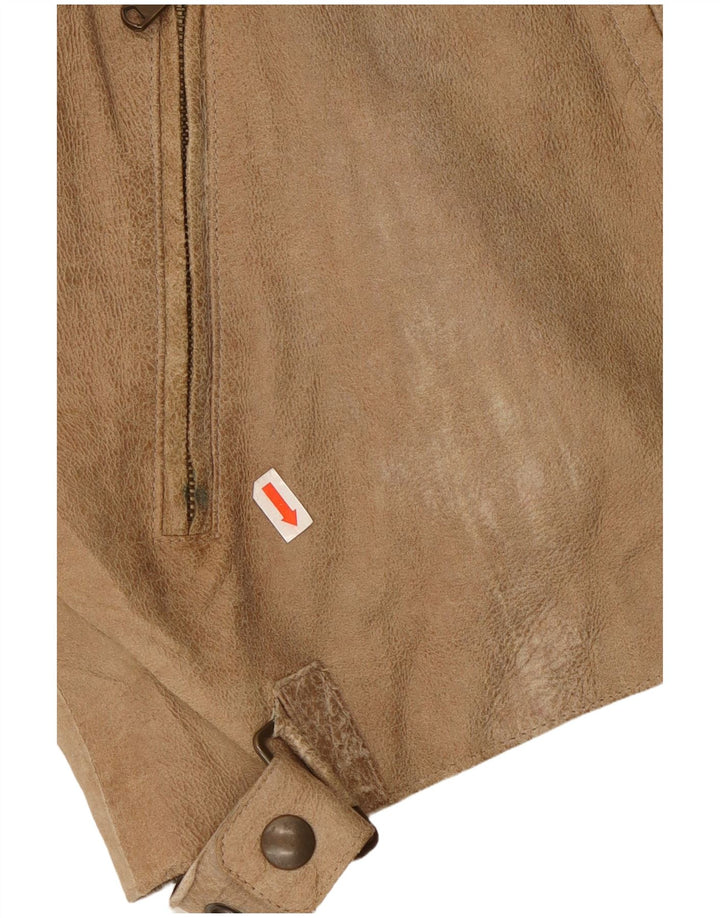 ANDREA D'AMICO Jachetă din piele pentru bărbați IT 56 XL din piele bej