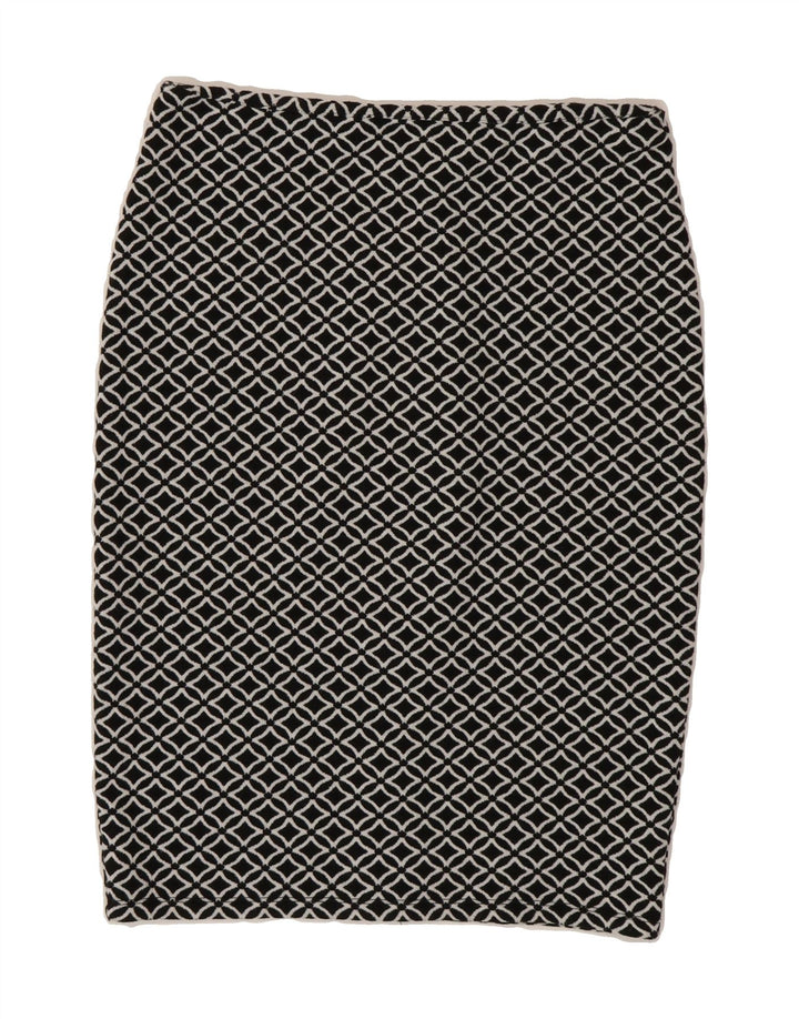 MOSSIMO Womens Pencil Skirt Small W32  Black Geometric Polyester Vintage Mossimo and Second-Hand Mossimo from Messina Hembry 