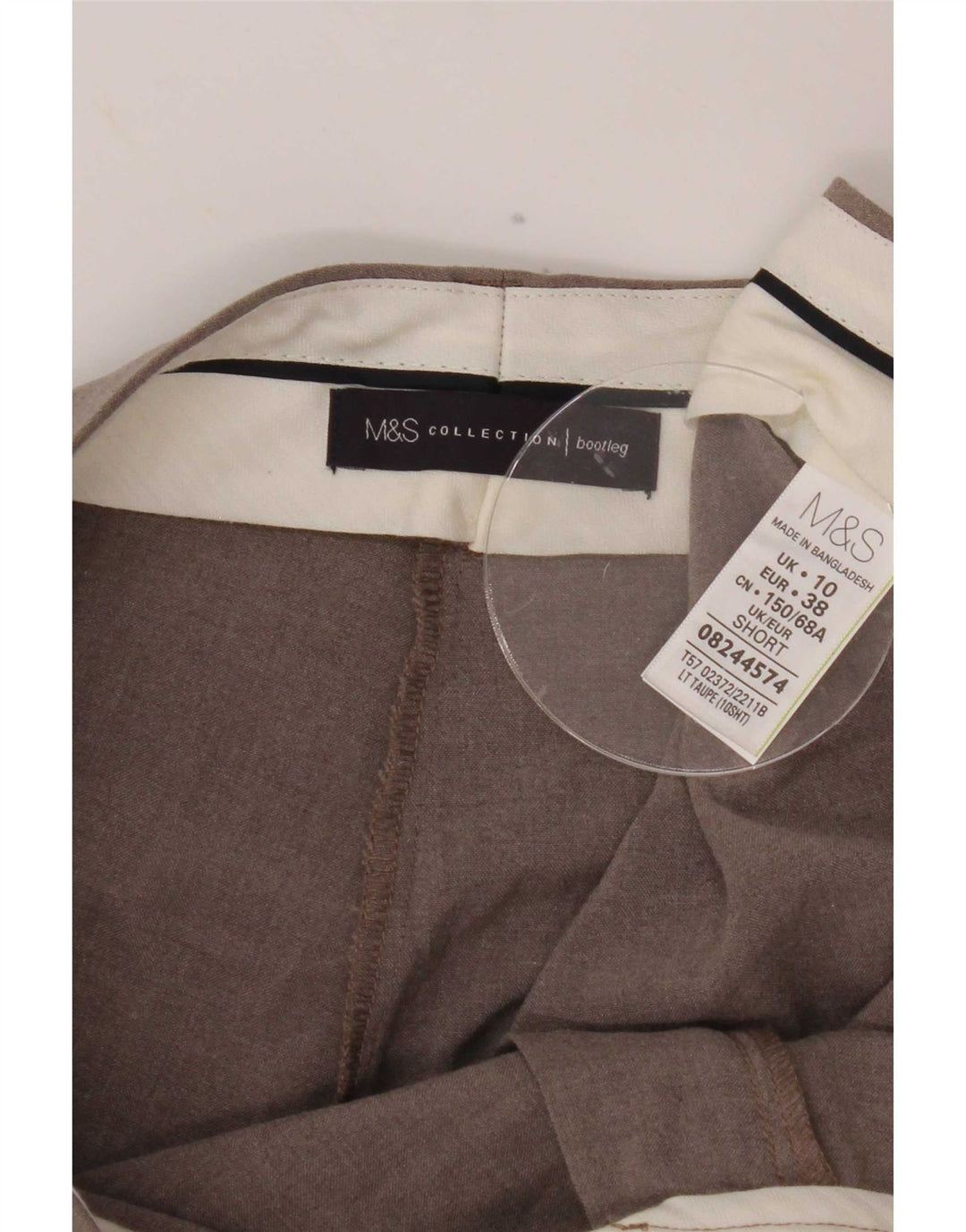 Pantaloni de costum Bootcut pentru femei Marks & Spencer UK 10 Small W30 L27 Gri
