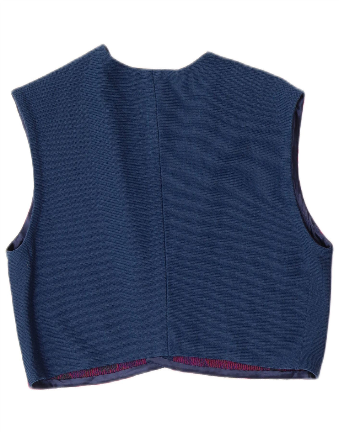 Set 3 piese pentru femei VINTAGE IT 46 mare W26 Lână virgină cu flori, albastru marin