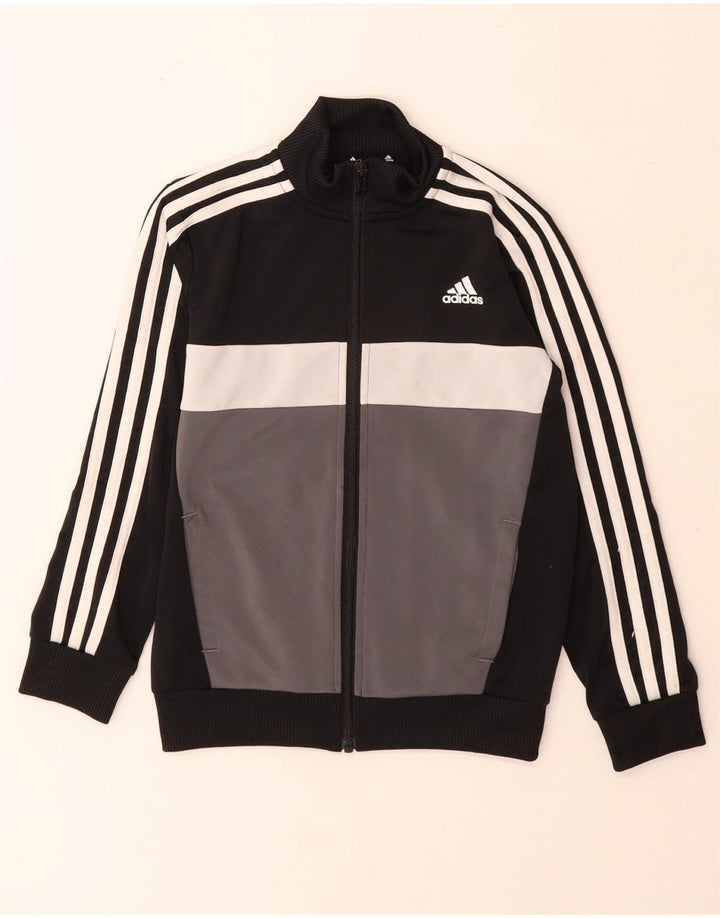 Jachetă de trening pentru băieți Adidas 7-8 ani, negru, poliester