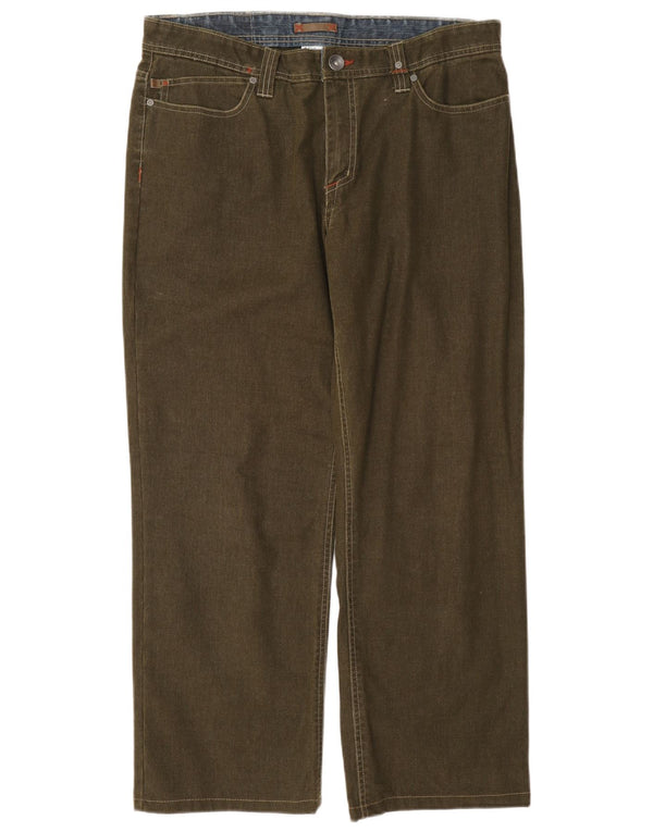 Pantaloni casual drepti pentru bărbați Columbia W34 L29 bumbac kaki