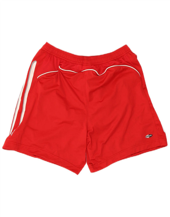 Pantaloni scurți sport pentru bărbați Adidas, poliester roșu mediu