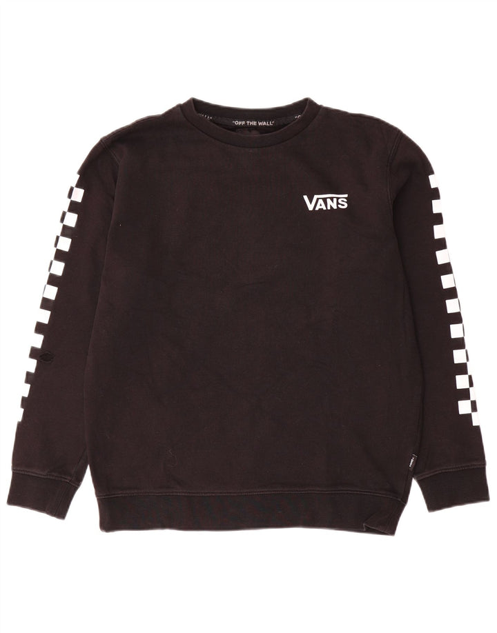 Pulover cu grafic pentru femei Vans UK 16, mare, negru, bumbac