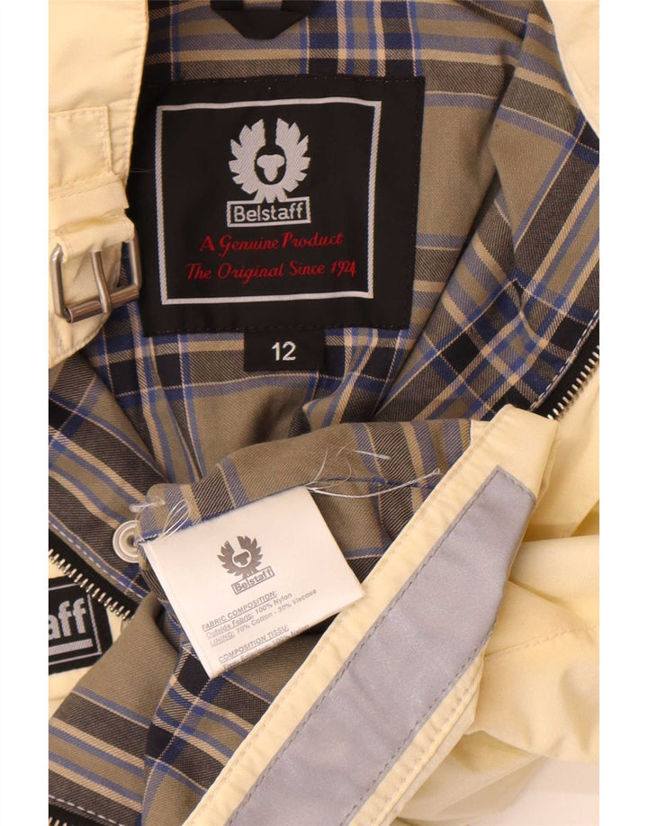 Jachetă Belstaff Racer pentru femei UK 12 Medium Off White Nylon