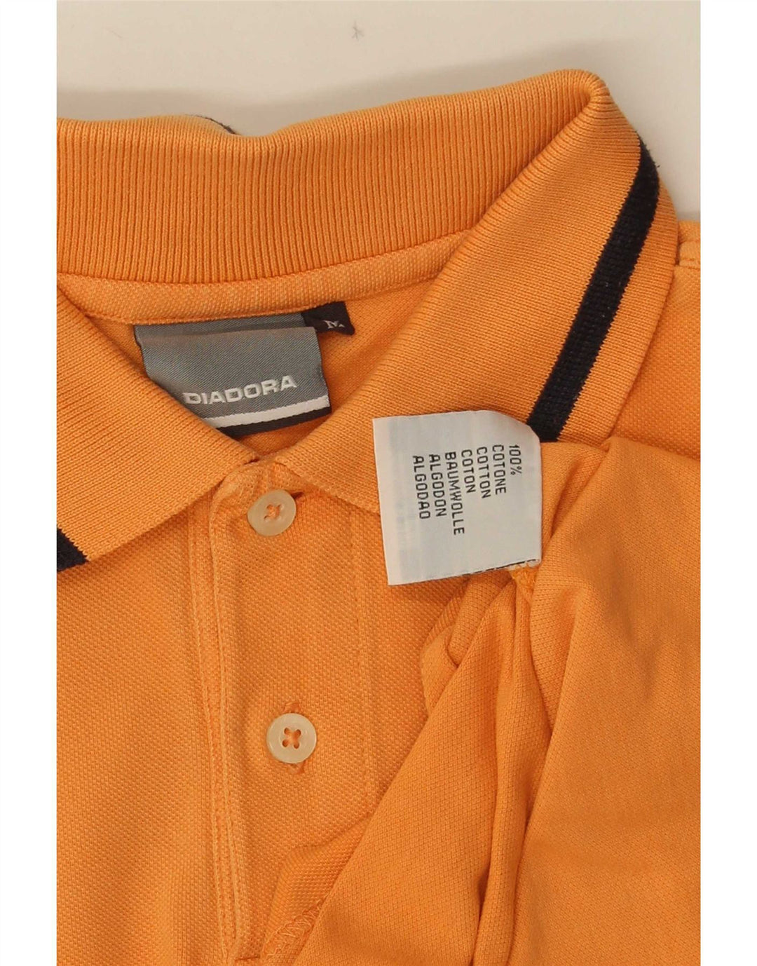 Tricou polo pentru bărbați Diadora, bumbac portocaliu mediu