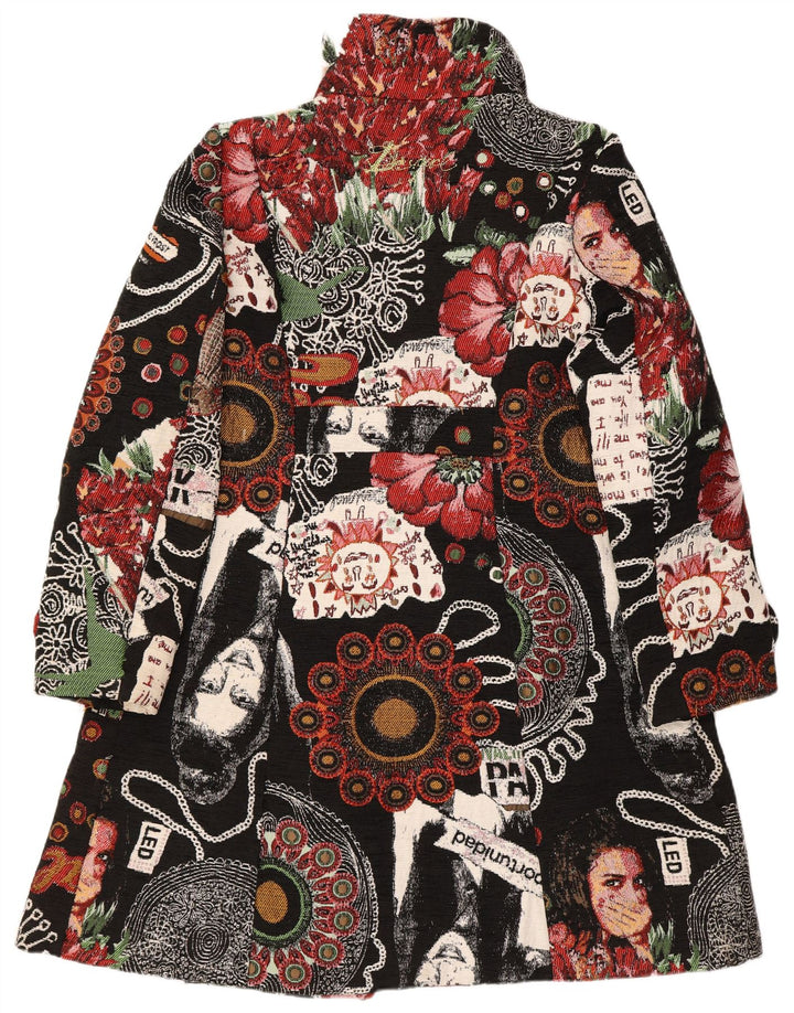 Palton pentru femei Desigual cu model abstract EU 46 XL poliester floral negru