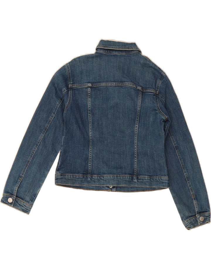 BENETTON Womens Crop Denim Jacket UK 10 Small Blue Vintage Benetton and Second-Hand Benetton from Messina Hembry 