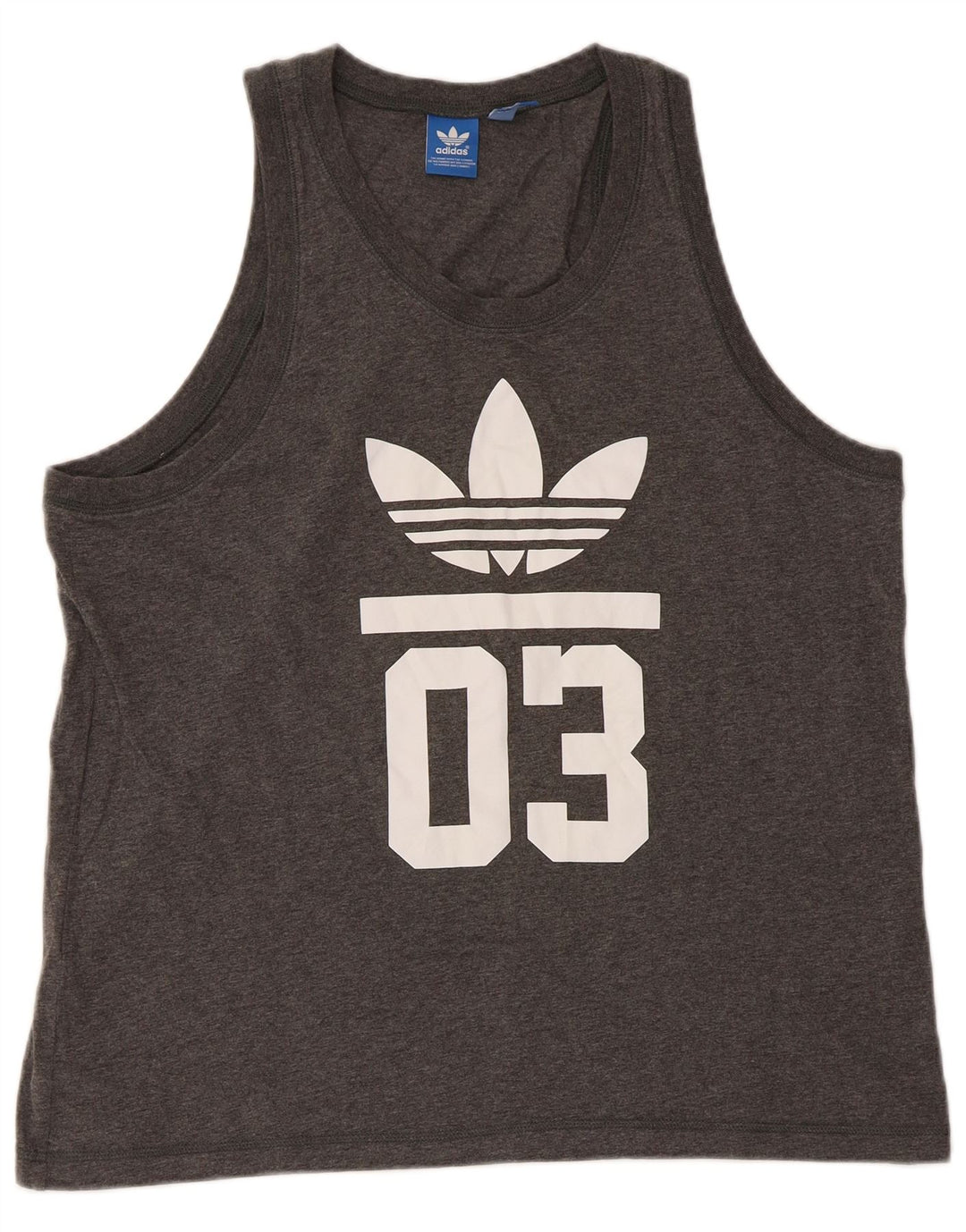 Vesta grafică pentru bărbați Adidas, mare, gri bumbac