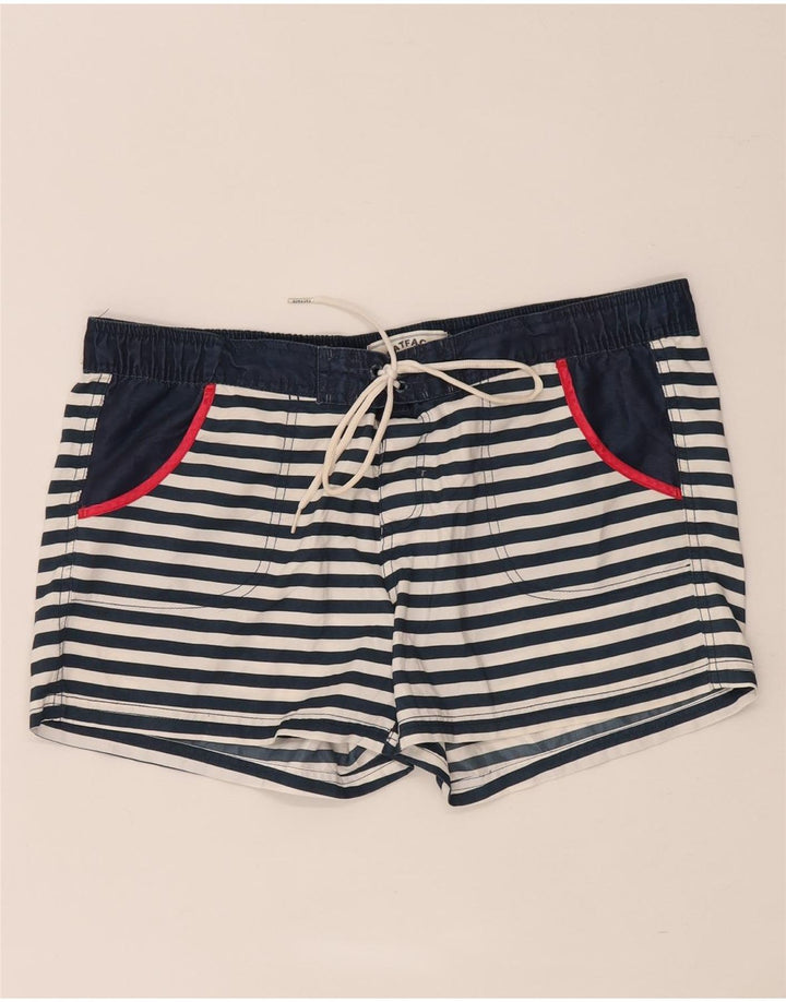 Fat Face, damă, pantaloni scurți de înot UK 14 mare, bleumarin, poliester cu dungi