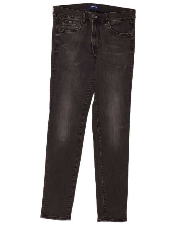 Blugi slim pentru bărbați Gas Slim Distressed W33 L34 bumbac negru