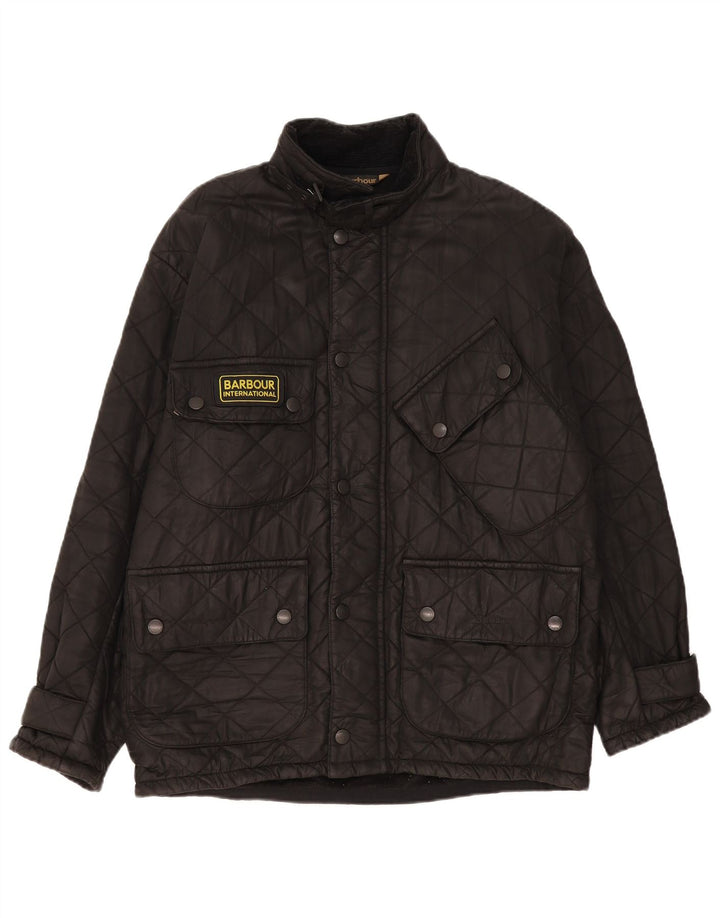 Jachetă matlasată pentru bărbați Barbour UK 40, mare, negru, bumbac