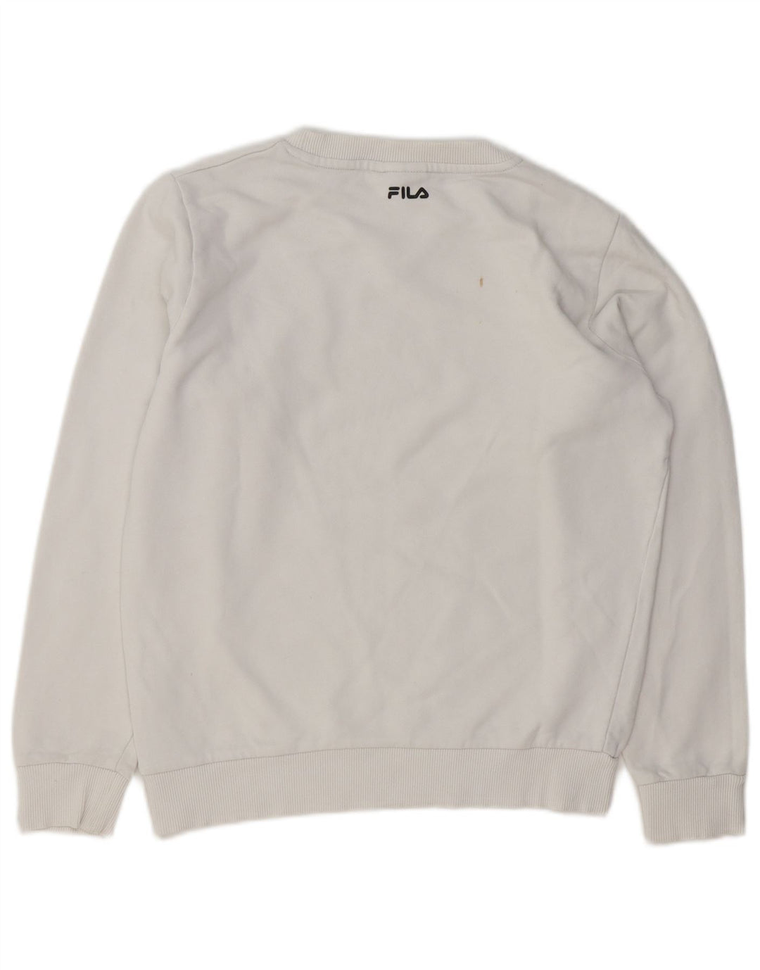 Pulover supradimensionat pentru femei Fila UK 10 Bumbac alb mic
