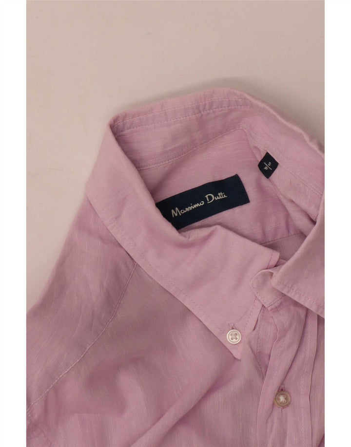 Cămașă Massimo Dutti Bărbați Mic Roz