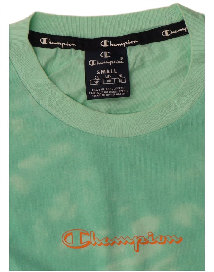 Tricou grafic pentru bărbați Champion Top mic verde Tie Dye